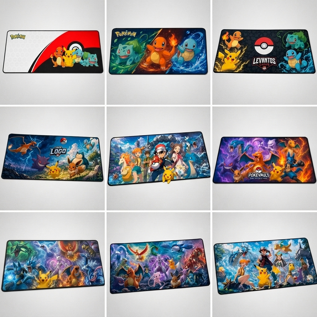 Beispielmotive für individuelle Pokémon-Spielmatten