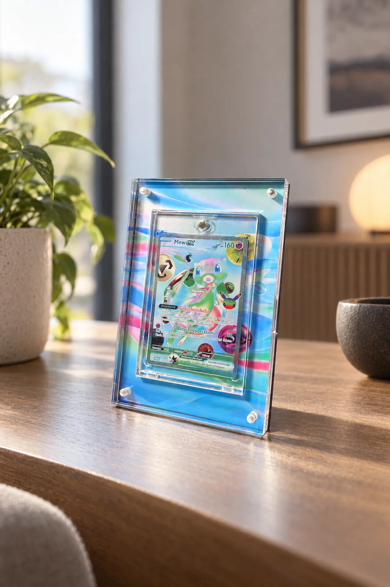 Infinity Frame mit Pokémon-Karte als Geschenk für Pokémon-Fans