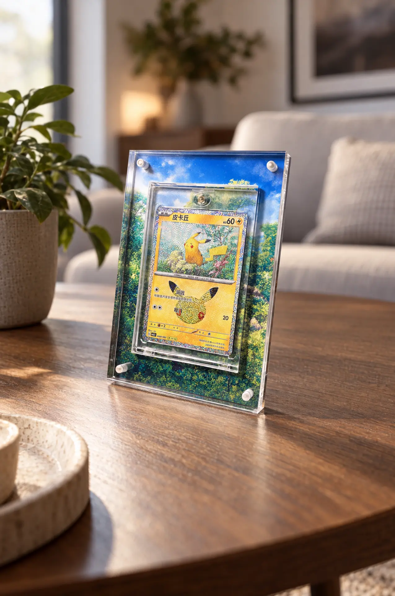 Custom Infinity Frame mit Pokémon-Karte, Frontansicht