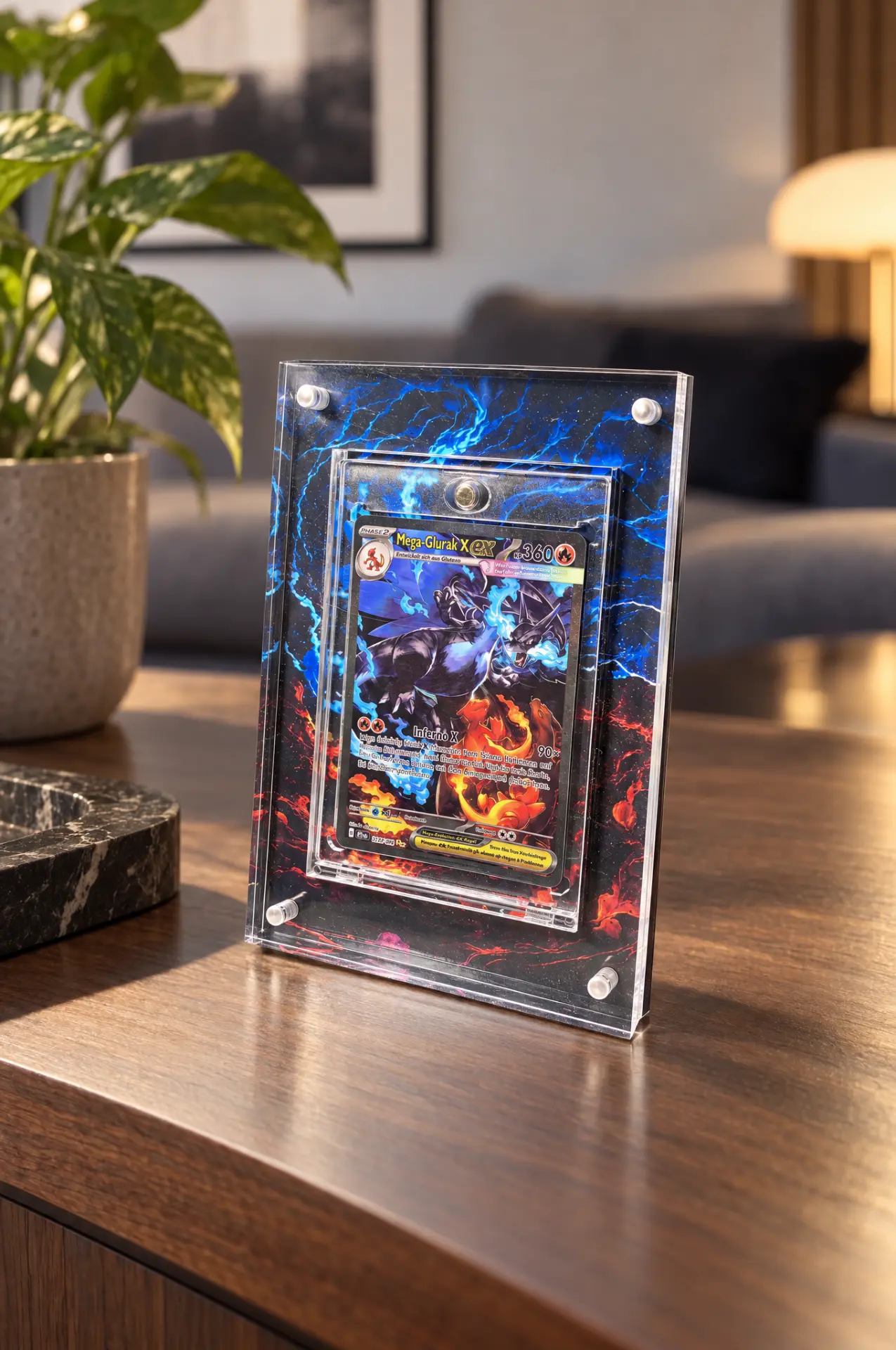 Custom Infinity Frame aus Acryl, seitliche Ansicht